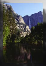 Yosemite River und Yosemite Falls